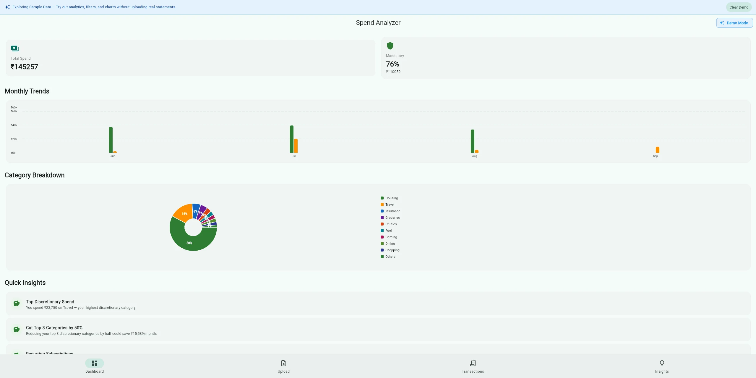 Spend Analyzer - Personal Finance & Statement Parser
